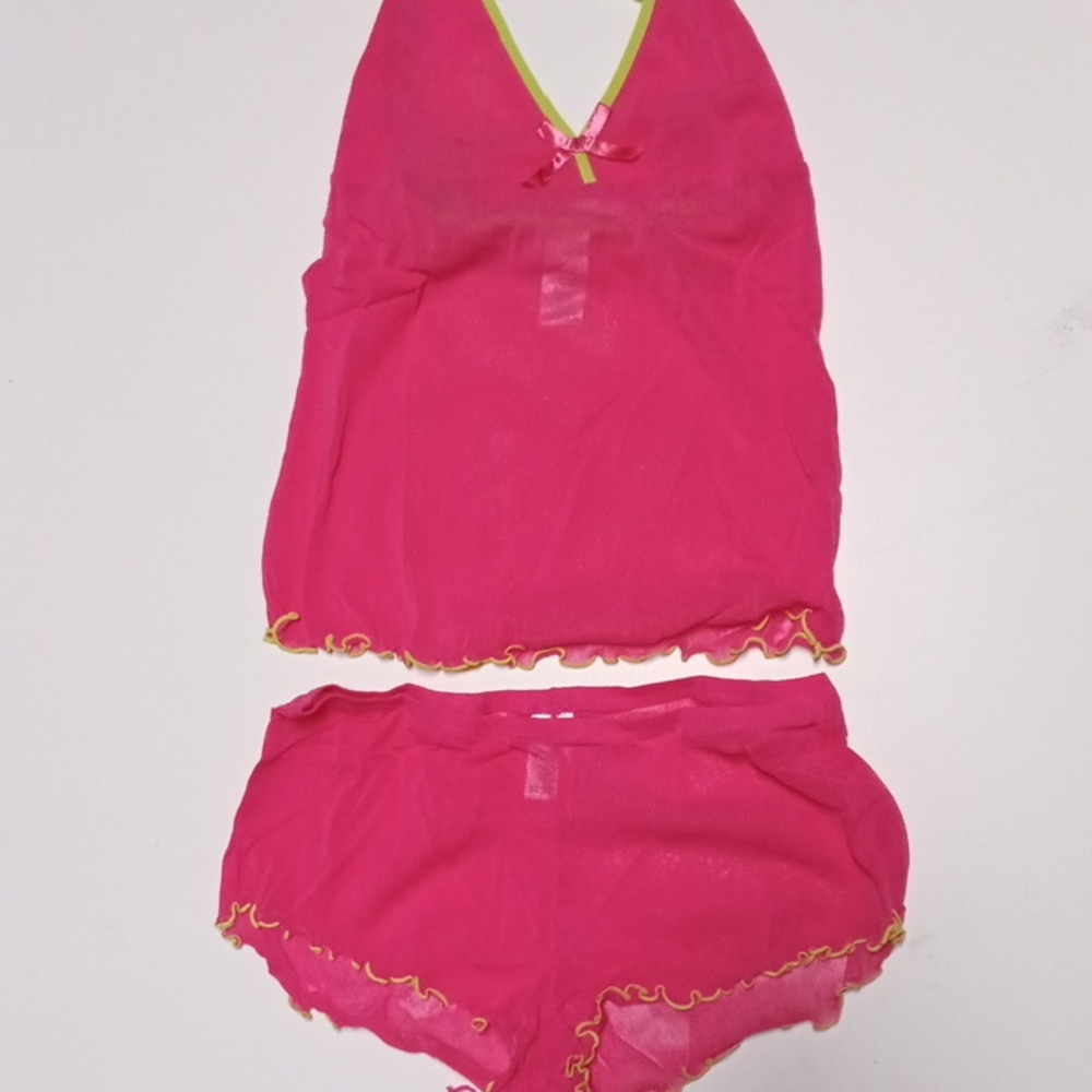 Vibrant Pink Mesh 3-Piece Set  Small